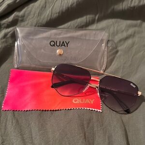 Quay Australia Gold and Black Sunglasses